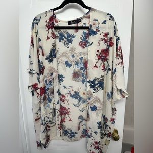 Louve Bird Pattern Open Tunic